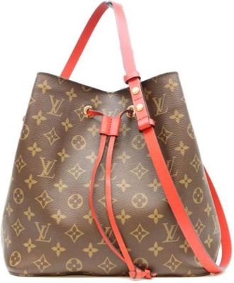 Louis Vuitton Tweedehands Canvas Louis Vuitton tassen - Dames - Vintage Tas - Rood - ONE Size - Vintage