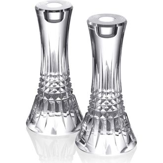 Waterford Lismore Diamond Set of 2 7-Inch Crystal Candlesticks in Clear at Nordstrom, Size 7 In