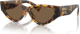 Miu Miu Zonnebril - Dames - Zonnebrillen - Bruin - 54 MM - Accessoires