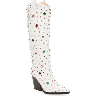 Azalea Wang Fuji Pointed Toe Boot in White at Nordstrom Rack, Size 7