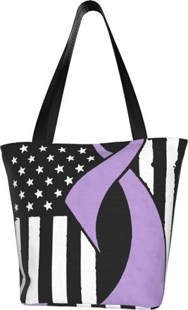 AOOEDM Lupus Cancer Awareness Flag Reusable Grocery Bag Shopping Bag Casual Shoulder Bag Handbag for Men Women ECO Market Bag Beach Bag Travel Totes