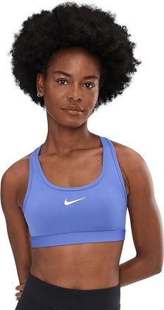 Nike Swoosh Medium Support Bra Womens Bra Sapphire/White : LG (US 12-14), Mesh/Polyester/Spandex