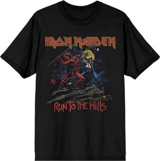 Iron Maiden T Shirt Number of The Beast Run to The Hills Distress Official Mens XX-Large Black