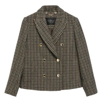 s.Oliver Pepita Blazer Jacket - Jackets - Mujer - Marr&oacute;n - 2XL