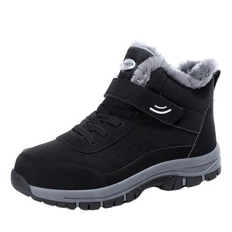 Generic Black Ankle Boots Womens Platform Snow Boots Womens Fur Trainers Plush Boots for Men and Women Boots Lightweight Winter Shoes High Winter Boots Comfor