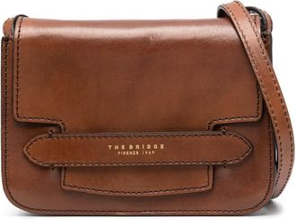 The Bridge Lucrezia foldover-top leather shoulder bag - unisex - Calf Leather - OS - Brown