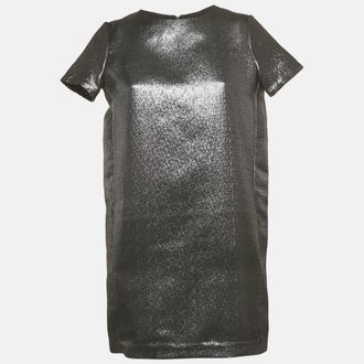 Maje Black Lurex Mini Shift Dress