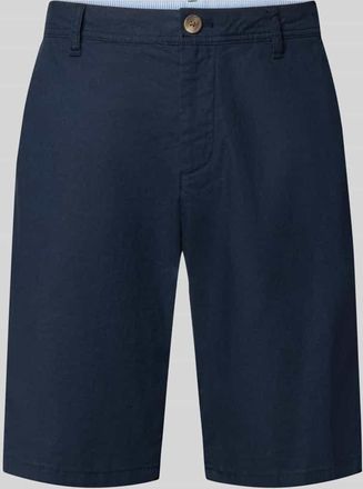 Tom Tailor Regular Fit Leinenshorts aus Leinen-Baumwoll-Mix in Marine, Gr&ouml;&szlig;e 30