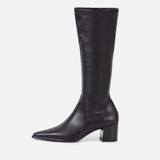 Vagabond Womens Vagabond Shoemakers Giselle Leather Heeled Knee High Boots in Black