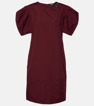 Max Mara Puff-sleeve cotton poplin minidress