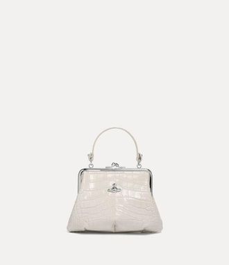 Vivienne Westwood Granny Frame Purse Emboss Croc Leather Pearl-white One Size Women