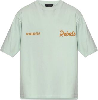 Dsquared2 Heren, Tops, Groen, Maat: 2XL Katoen