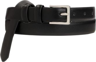 Kazar Lang riem met een opvallend vastgebonden einde - Dames - Riemen - Zwart - 90 CM - Leer - Accessoires