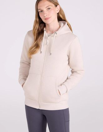Mountain Warehouse Womens Mountain Warehouse Womens/Ladies Dalton Sherpa Lined Full Zip Hoodie - Cream - Size: 18
