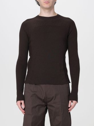 Rick Owens Maglia girocollo slim fit in pura lana vergine con polsini a costine