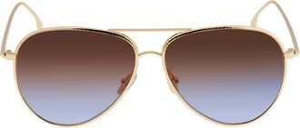 Victoria Beckham Brick, Blue Pilot Ladies Sunglasses VB203S 721 62