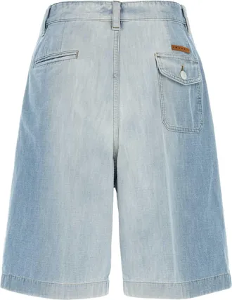 Marni Mens Denim Bermuda Shorts Blue Cotton Bermudas
