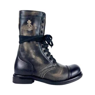 Vivienne Westwood Schoenen, Dames, Zwart, 36 EU, Leer, Parachute Boot