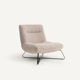 AM.PM Fauteuil in gem&ecirc;leerde structuurstof, HELMA