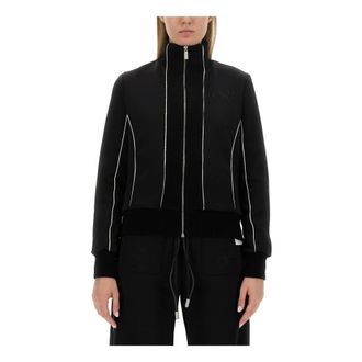 Off-white Zip-throughs, female, Black, Size: M Fitted Track Jkt