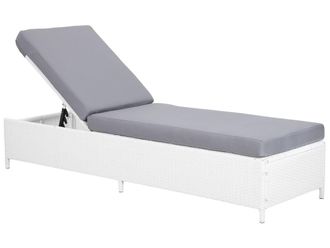 Beliani Tumbona con coj&iacute;n blanco