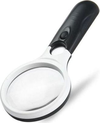 OEM Lupa De Lectura Port&aacute;til Con 3 Luces Led, Aumento De 3x/45x