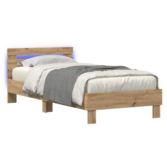 vidaXL Estructura De Cama Roble Artisan 80 X 200 Cm Vidaxl