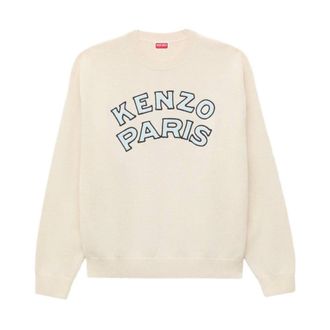 Kenzo Truien & Vesten, Heren, Wit, M, Katoen, Paris Emblem Trui