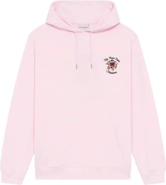 Dr&ocirc;le de Monsieur Hoodies & sweatvesten, Heren, Roze, S, Katoen, Not From Paris Madame Geborduurde Hoodie
