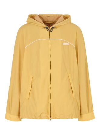Marni drawstring-hooded jacket - Yellow
