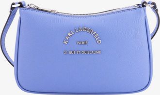 Karl Lagerfeld Borsa a tracolla in pelle con logo frontale in metallo - KARL LAGERFELD - gender_Woman