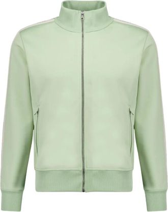 Palm Angels Track jacket met rits en logo-borduursel - Heren - Trainingsjackets - Groen - XL - Polyester - Fitness