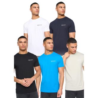 Henleys Mens Henycore T-Shirt (Pack of 5) (Multicoloured) - Green Cotton - Size X-Large