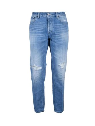 Dondup Light Blue Brighton Carrot Fit Cotton Jeans