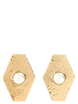 Self Portrait Large Hammered Gold Pearl Gioielli Oro-Donna