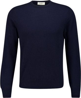 PIACENZA 1733 Piacenza 1733, Truien & Vesten, Heren, Blauw, S, Kasjmier, Cashmere Crewneck Sweater