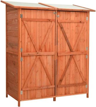 vidaXL Caseta Para Herramientas De Jard&iacute;n Abeto Macizo 136x75x160 Cm Vidaxl