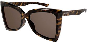 Balenciaga BB0174S 002 Womens Sunglasses Tortoiseshell Size 57
