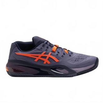 Asics Mens Gel-Resolution X Shoes In Greyish Purple/nova Orange