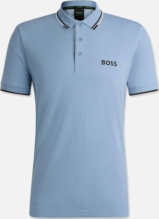 HUGO BOSS Mens Mens Open Blue Boss Paddy Pro Piqu&eacute; Polo Shirt - Size: 40