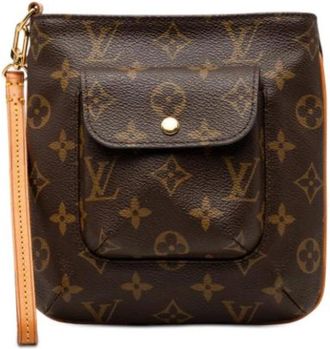Louis Vuitton Pre-owned Partition Clutch Bag - Dames - Vintage Clutch - Bruin - ONE Size - Leer - Vintage