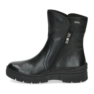Caprice Boots - Dames - Enkellaarsjes - Zwart - 36 EU - Leer - Schoenen