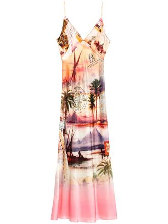 Camilla Jurk met V-hals - Rood