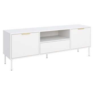 Selsey Selsey Vena - Mueble Tv 2 Puertas Con Caj&oacute;n Y Hueco - Blanco - 160 Cm