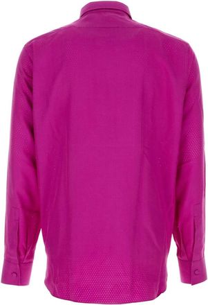 Tom Ford Mens Silk Shirt Fuchsia