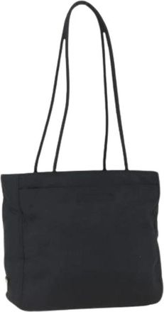 Prada Pre-owned Shoulder Bags, female, Black, Size: ONE SIZE Pre-owned Nylon Shoulder Bag