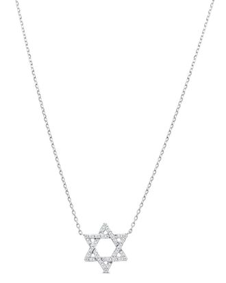 Sabrina Designs 14K 0.16 Ct. Tw. Diamond Star Of David Necklace