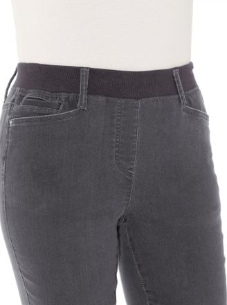 Casual Looks Bequeme Jeans CASUAL LOOKS, Damen, Gr. 36, Normalgr&ouml;ssen, grau (dunkelgrau, denim), 80% Baumwolle, 19% Polyester, 1% Elasthan, unifarben, lang, Jeans 