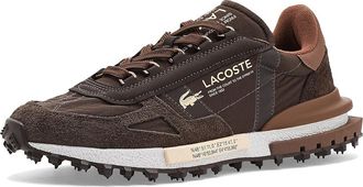 Lacoste Elite Active Sneakers Mens Shoes Dark Brown/Dark Brown : 10.5 D - Medium, Suede