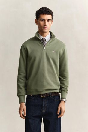 GANT Men Shield Half-Zip Sweatshirt (XL) DRY HERB GREEN